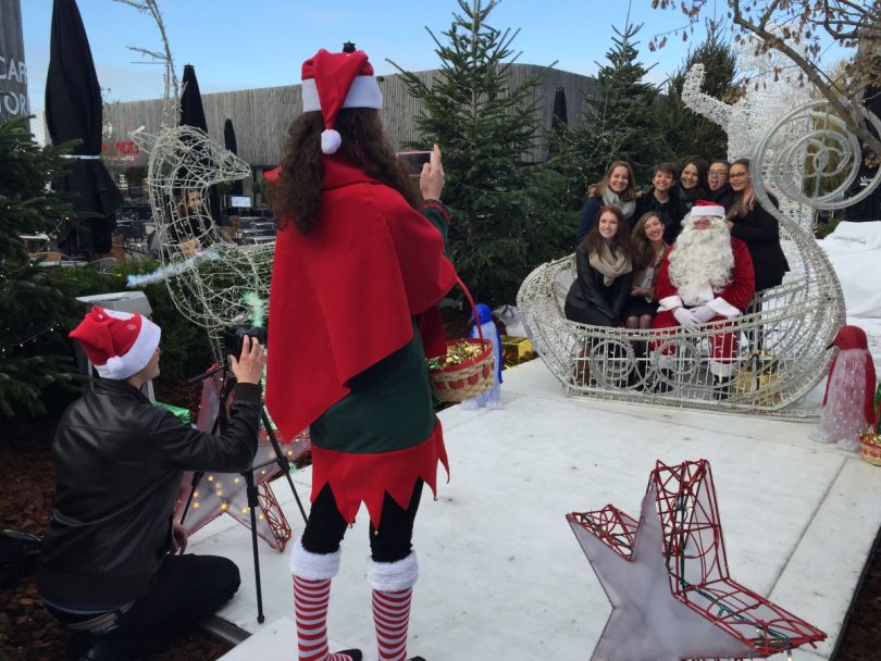 animation photo avec le pere noel