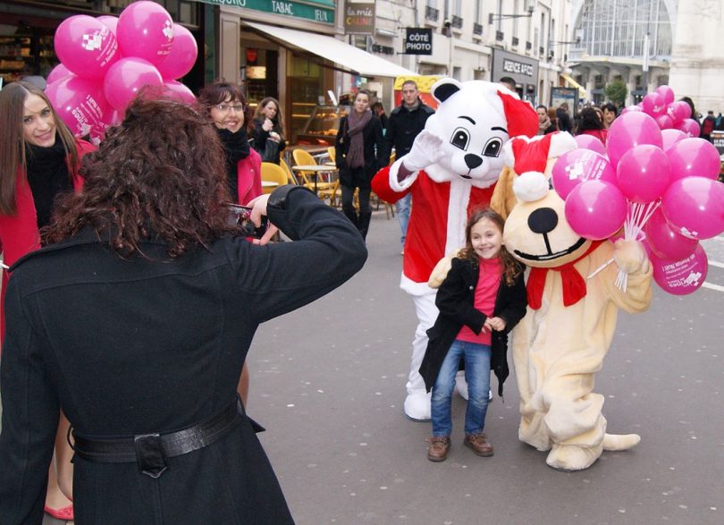 mascottes dans la rue