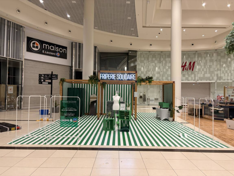 Friperie solidaire en centre commercial